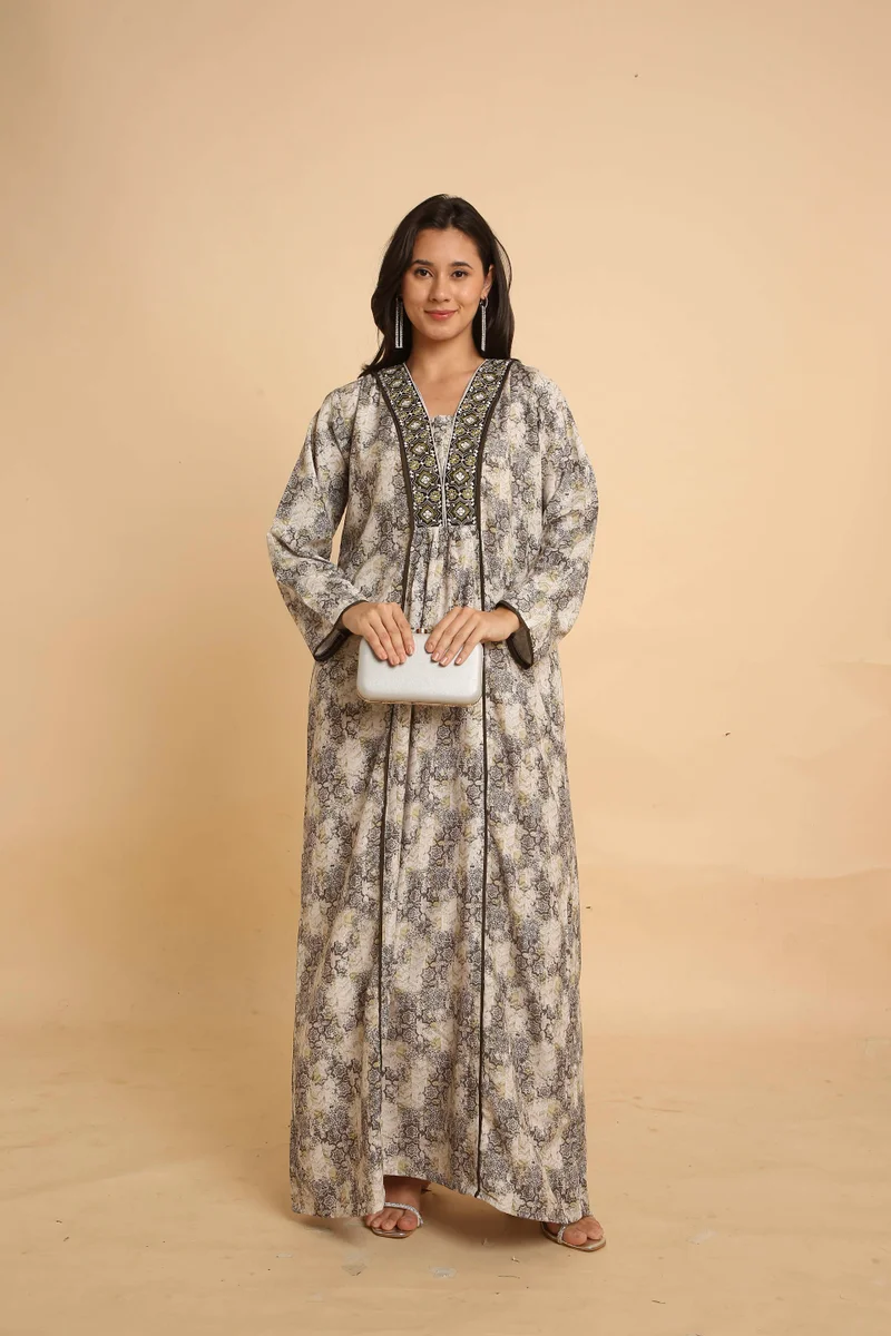 HANA & SARA Classic Modest Arabic Jalabiya with Timeless Elegant Look
